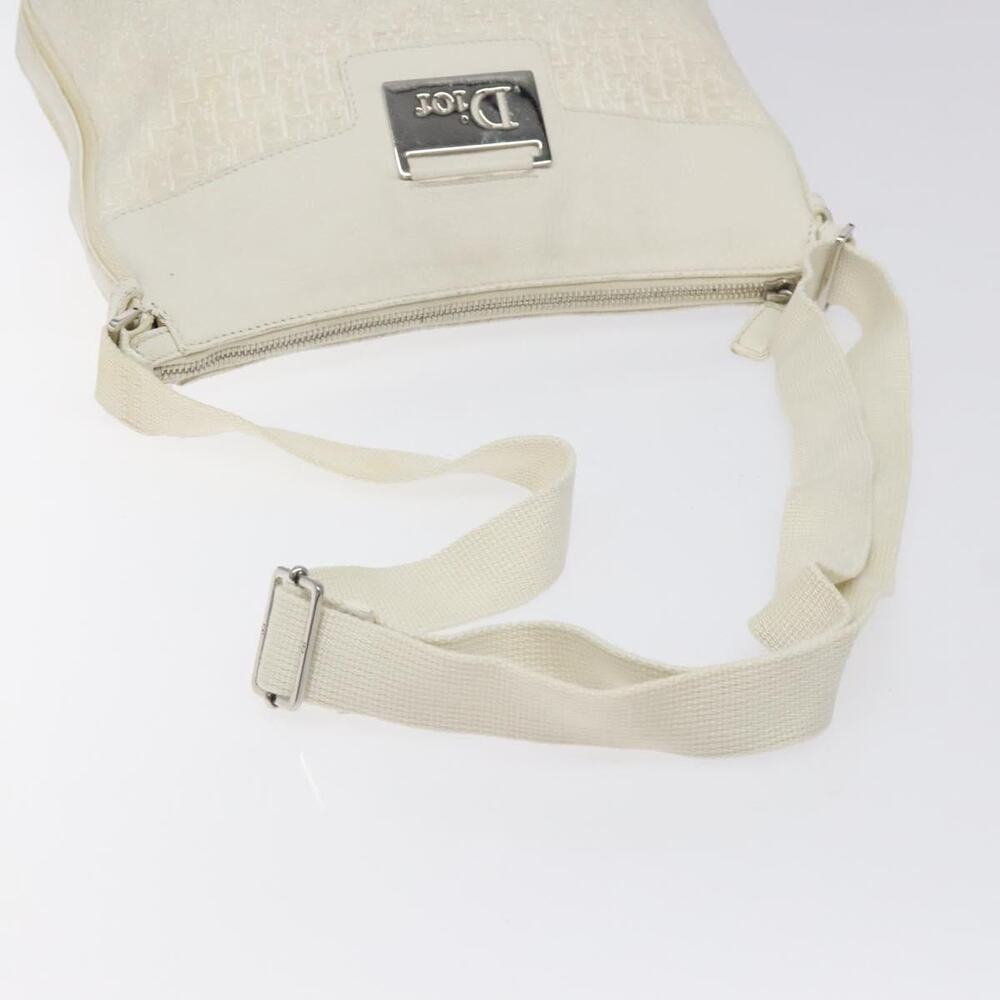 DIOR Trotter Canvas Shoulder Bag White Silver - Picture 7 of 16
